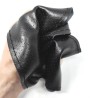 Husa Volan din Piele Naturala Neagra Perforata cu Ata Neagra