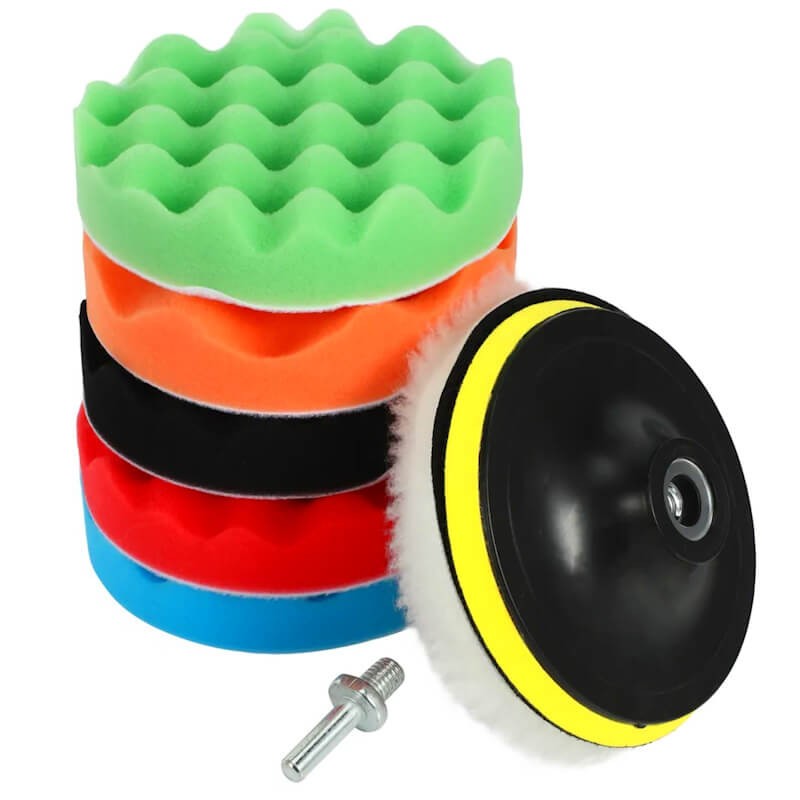 Set Bureti Aplicare Polish si Ceara Auto cu 5 Discuri 125mm