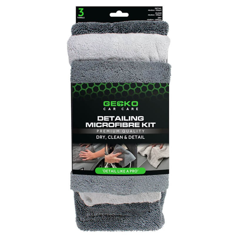 Set 3 Lavete Microfibra Gecko Detailing Uscare si Lustruire