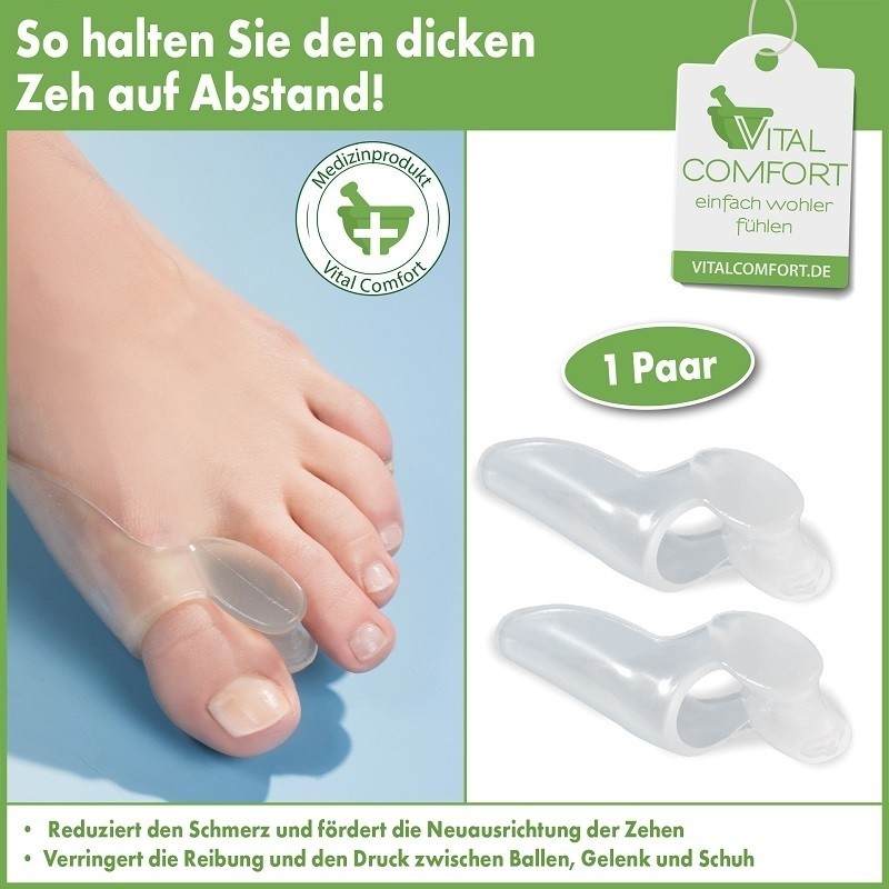 Orteza Transparenta Deget Mare si Protectie Mont Picior 4BUC