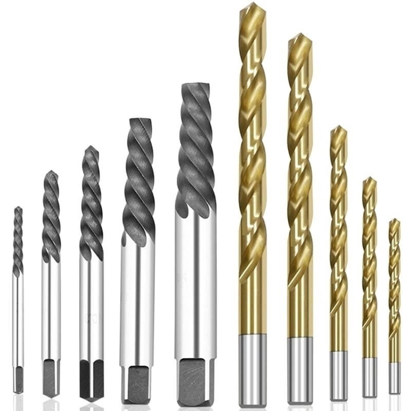 Set 5 Burghie cu 5 Extractoare Deblocare Suruburi, Prezoane si Bujii