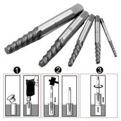 Set 5 Burghie cu 5 Extractoare Deblocare Suruburi, Prezoane si Bujii
