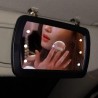 Oglinda parasolar auto pentru machiaj cu iluminare LED