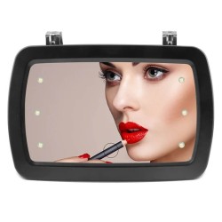 Oglinda parasolar auto pentru machiaj cu iluminare LED