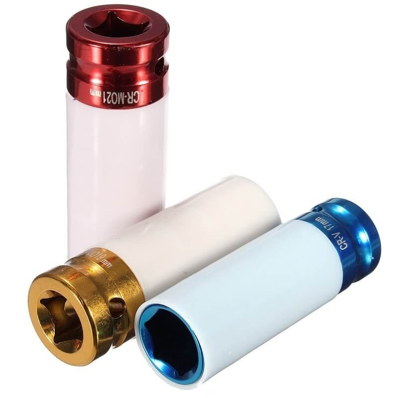 Set 3 chei tubulare de impact 17,19,21mm cu protectie din teflon