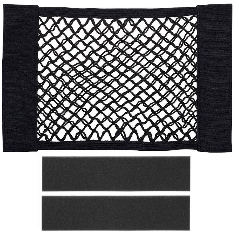 Buzunar auto cu plasa elastica organizare portbagaj cu scai 40x25 cm