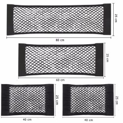 Buzunar auto cu plasa elastica organizare portbagaj cu scai 40x25 cm