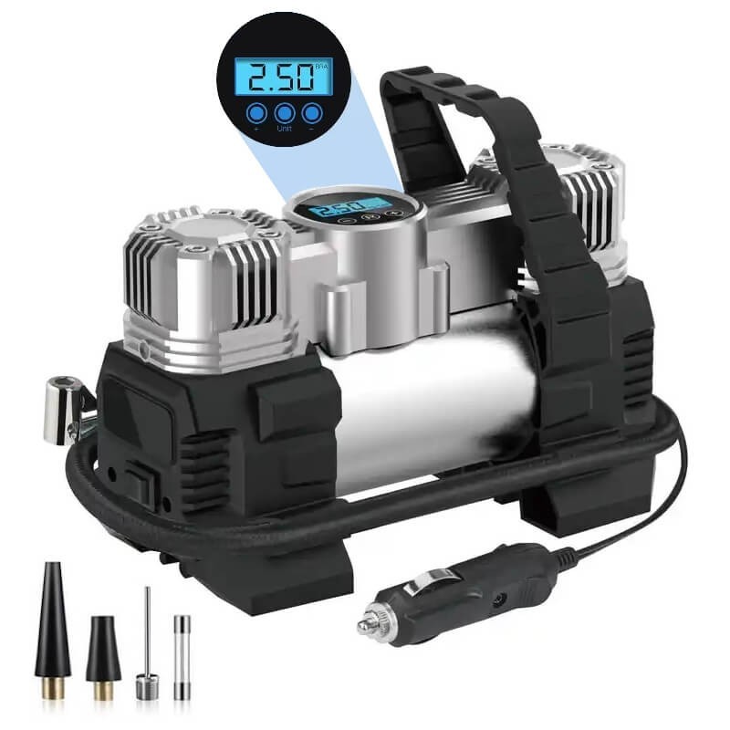 Compresor auto digital cu 2 cilindri umflat roti 45L/min