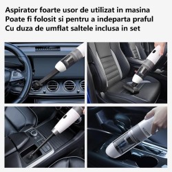 Aspirator auto cu acumulator si functie pompa umflat saltele